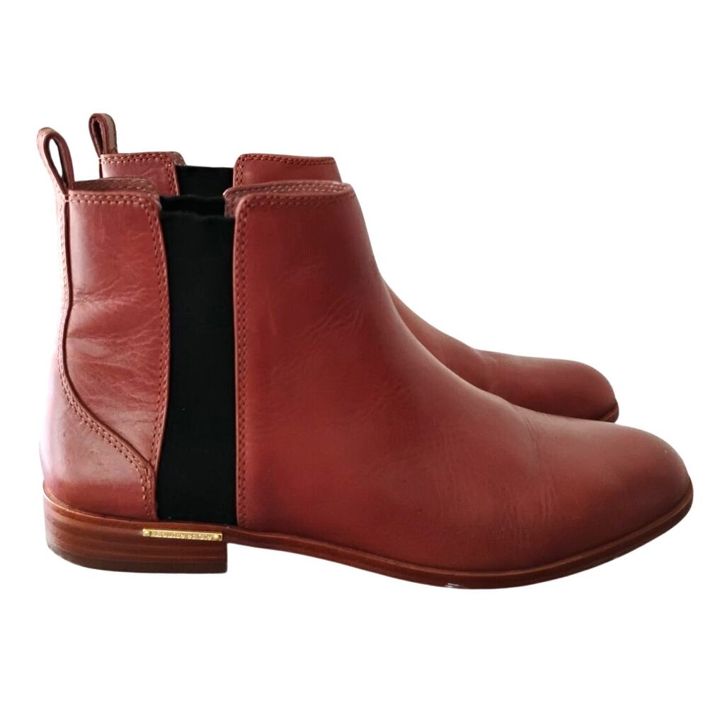 Louise et Cie Chestnut Brown Leather 'Teshy' Chelsea-Style Ankle Boots Women 8.5